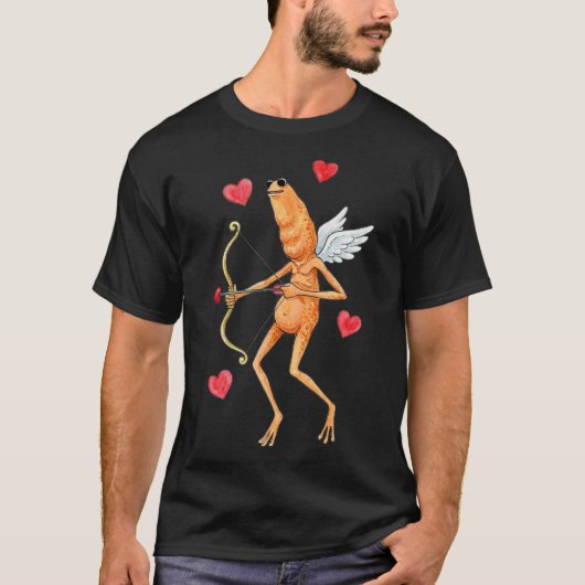 T-shirt Conception de mème de Cupidon de la Saint-Valentin (Devant)