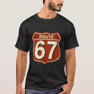 T-shirt Conception de mème de route 67 drôle rétro