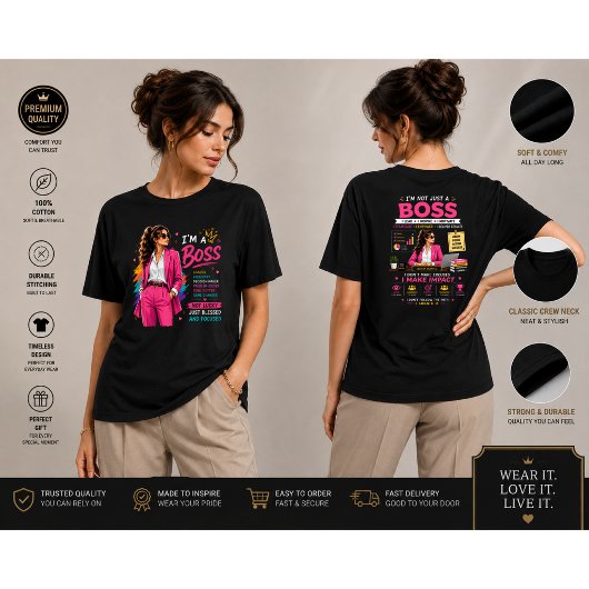 T-shirt Conception de mentalité de patron | Graphique de l