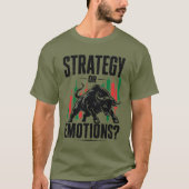 T-shirt Conception de mentalité de trading de taureau Stra (Devant)