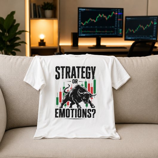 T-shirt Conception de mentalité de trading haussier ou émo