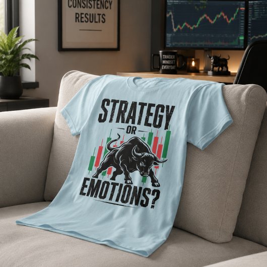 T-shirt Conception de mentalité de trading haussier ou émo