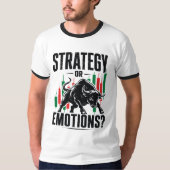 T-shirt Conception de mentalité de trading haussier Straté (Devant)