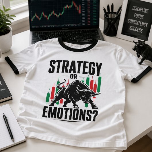 T-shirt Conception de mentalité de trading haussier Straté