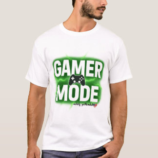 T-shirt Conception de mode de joueur vert néon