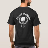 T-shirt Conception de monogramme de golf inversé élégant (Dos)