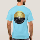 T-shirt Conception de monogramme de golf sur mesure (Dos)