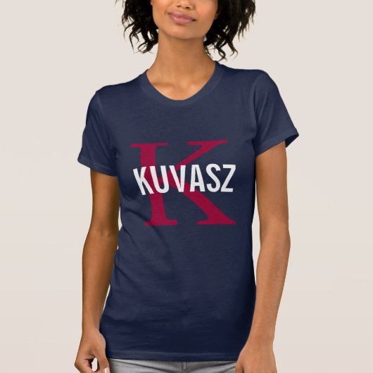 T-shirt Conception de monogramme de race de Kuvasz (Devant)