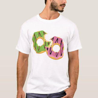 T-shirt Conception de morsure de couple de beignets