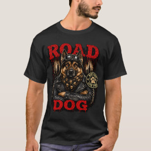 T-shirt Conception de motard Berger Allemand – Road Dog