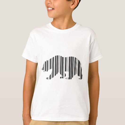 T-shirt Conception de motif de code-barres de l'OURS DORÉ (Devant)