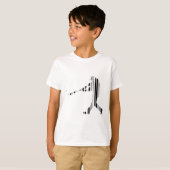 T-shirt Conception de motif de joueur de sport de code-bar (Devant entier)