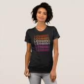 T-shirt Conception de motif rétro lesbien (Devant entier)