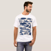 T-shirt Conception de motif traditionnel japonais Textile (Devant entier)
