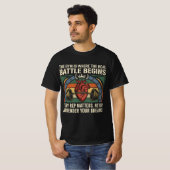 T-shirt Conception de motivation de gym pour début de bata (Devant entier)