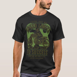 T-shirt Conception de moto vintage sur le chemin du succès
