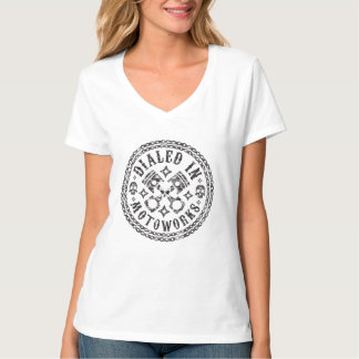 T-shirt Conception de motocyclette à chaîne de crâne Pisto