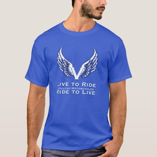 T-shirt Conception de motocyclettes - Vivez à vélo pour vi (Devant)