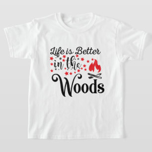T-shirt Conception de mots de campeur unisexe pour enfants