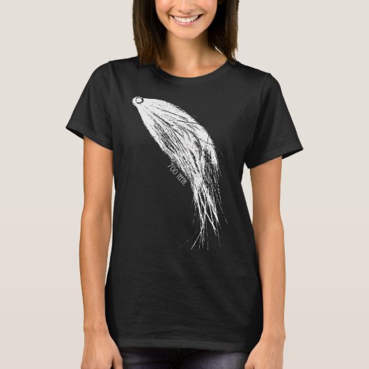 T-shirt conception de mouche de pêche (Devant)