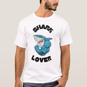 T-shirt Conception de muscle fort amateur de requin