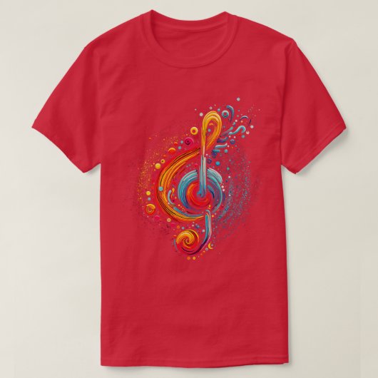 T-shirt Conception de musique colorée 1 (Design devant)