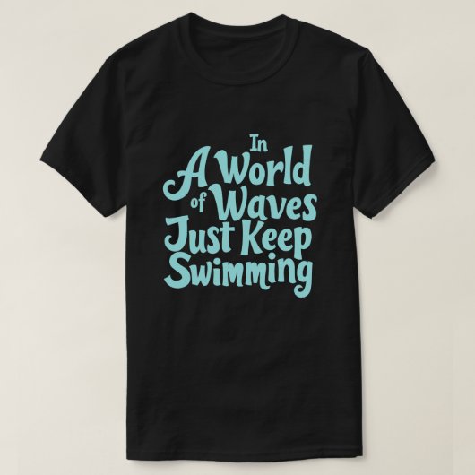 T-shirt Conception de nage motivante (Design devant)