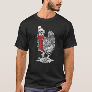 T-shirt Conception de Noël Ferme Vintage Poulet Poule Conc