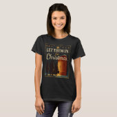 T-shirt Conception de Noël « Laissez-les entrer » (Devant entier)