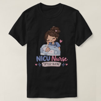 T-shirt Conception de nom de bébé infirmière de l'USIN mig