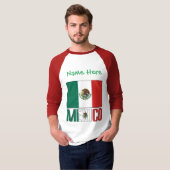 T-shirt Conception de nom de drapeau du Mexique personnali (Devant entier)