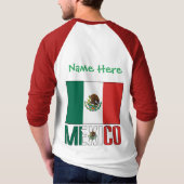 T-shirt Conception de nom de drapeau du Mexique personnali (Dos)