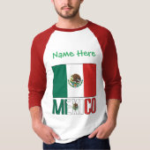 T-shirt Conception de nom de drapeau du Mexique personnali (Devant)