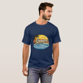 T-shirt Conception de nom de Grayson Retro Sunset (Devant entier)