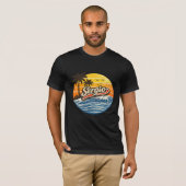 T-shirt Conception de nom Sergio Retro Sunset (Devant entier)