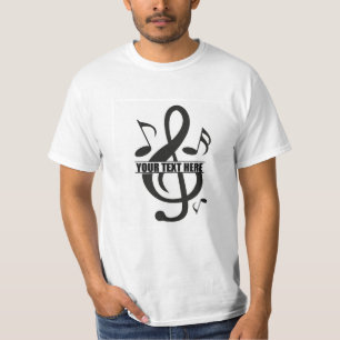 T-shirt Conception de notes de musique personnalisable