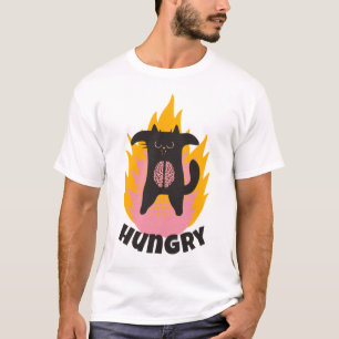 T-shirt Conception de nourriture de dessin animé drôle d'h