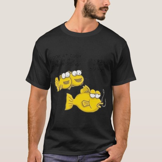 T-shirt Conception de nouveau piercing pour poisson (Devant)