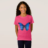 T-Shirt Conception de papillon avec le vers de bible (Devant entier)