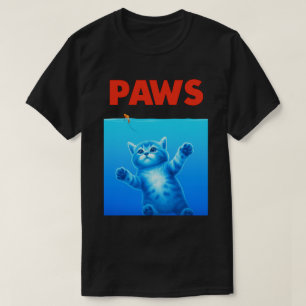 T-shirt Conception de parodie « PATTE » de chat drôle - Bl