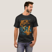T-shirt Conception de pêche au flétan (Devant entier)