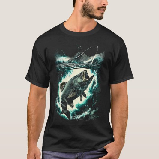 T-shirt Conception de pêche Clash sous-marine (Devant)