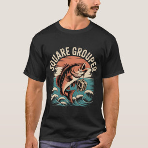 T-shirt Conception de pêche Square Grouper