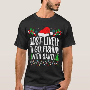T-shirt Conception de pêcheur de Noël laid - Joyeux Fishma