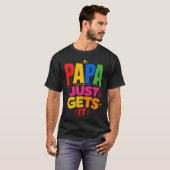T-shirt Conception de père Papa comprend juste drôle (Devant entier)