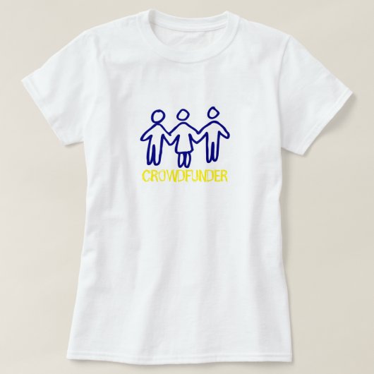 T-shirt Conception de personnes, financement participatif, (Design devant)