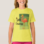 T-shirt Conception de petit flamant rose de princesse - Fi (Devant)