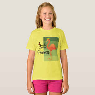 T-shirt Conception de petit flamant rose de princesse - Fi
