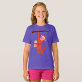 T-shirt Conception de petit singe mignon (Devant entier)