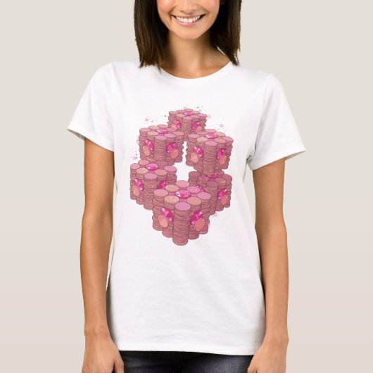T-shirt Conception de pièces PINK rose vif (Devant)